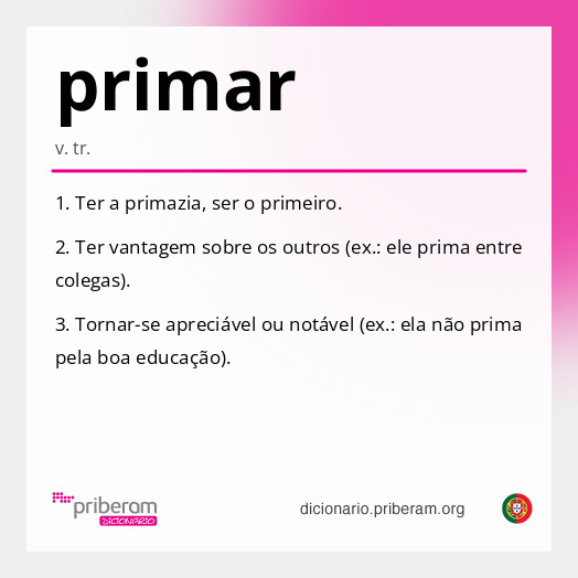 Significado de primar