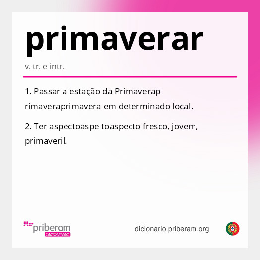 Significado de primaverar