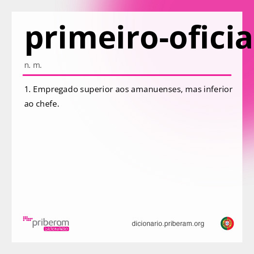 Significado de primeiro-oficial