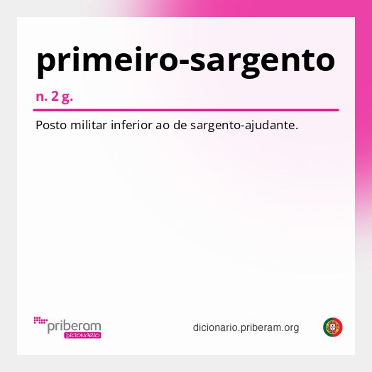Significado de primeiro-sargento