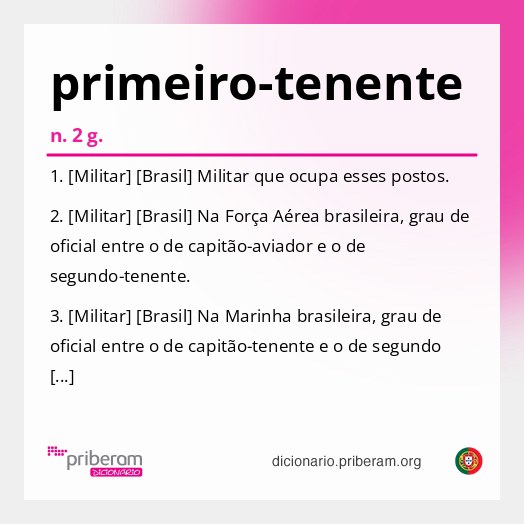 Significado de primeiro-tenente