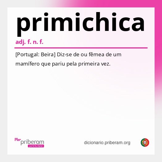 Significado de primichica