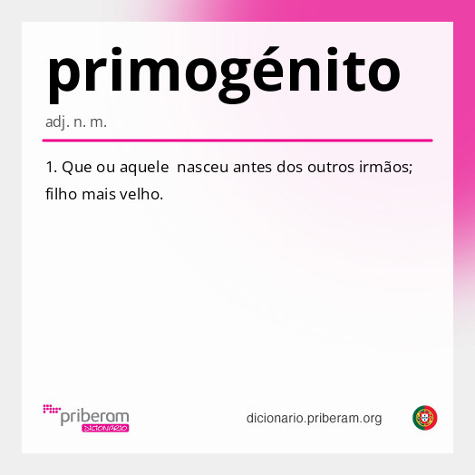 Significado de primogénito