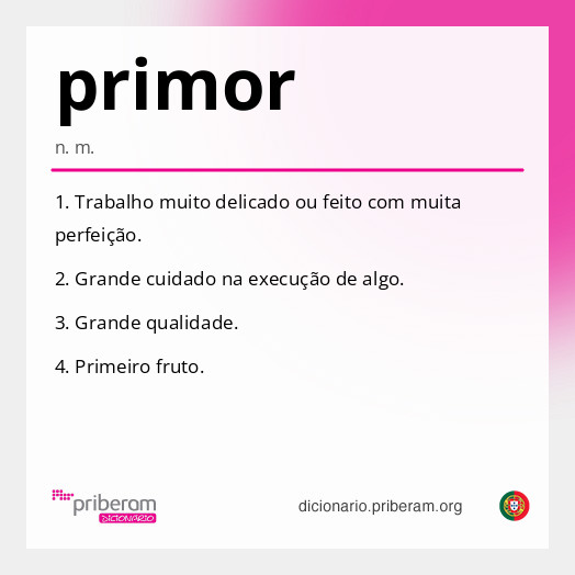 Significado de primor