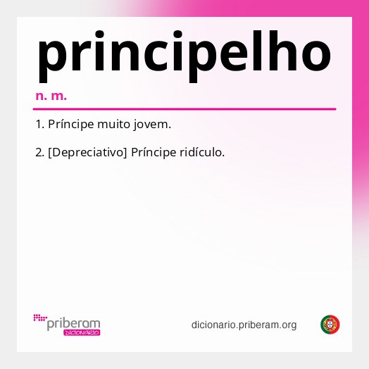 Significado de principelho