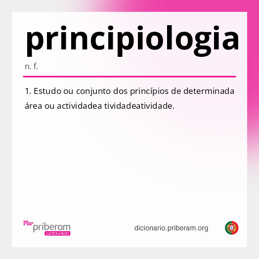 Significado de principiologia