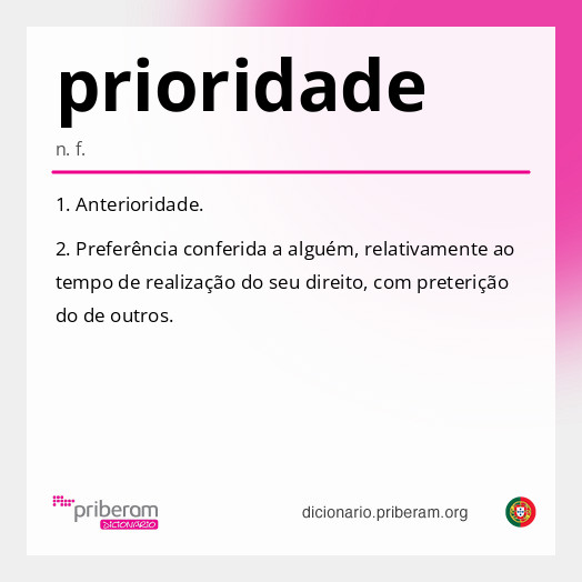 Significado de prioridade