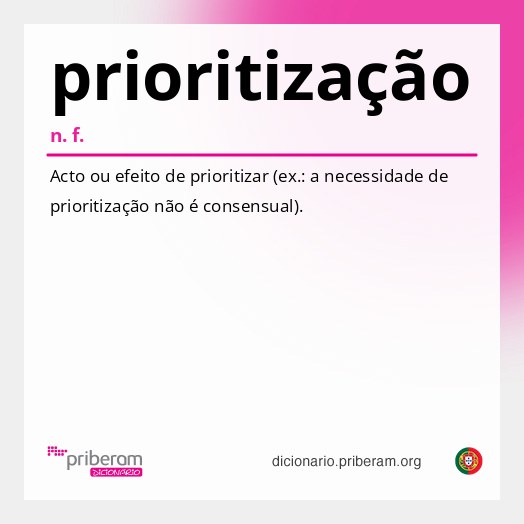 Significado de prioritização