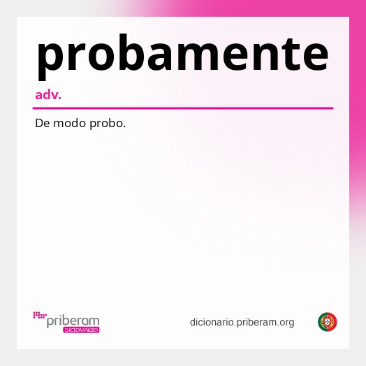 Significado de probamente