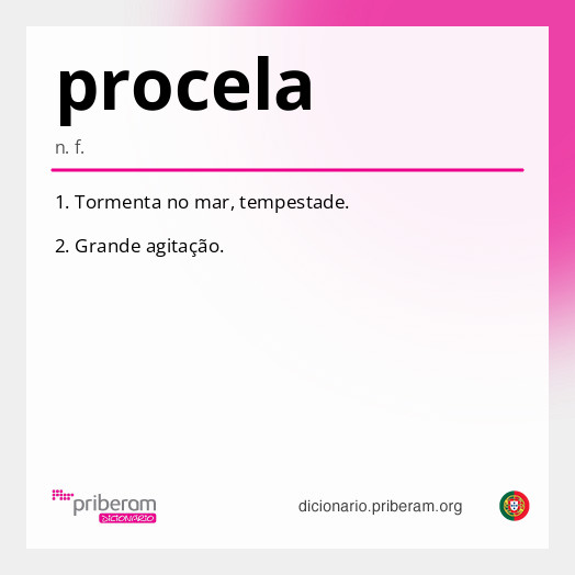 Significado de procela