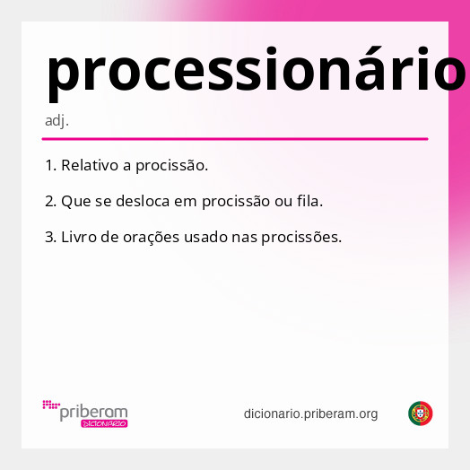 Significado de processionário