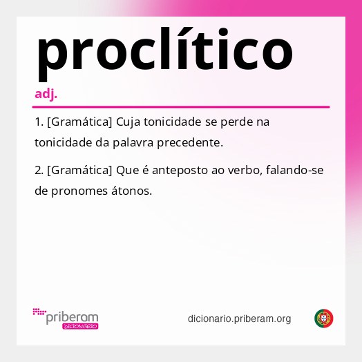 Significado de proclítico