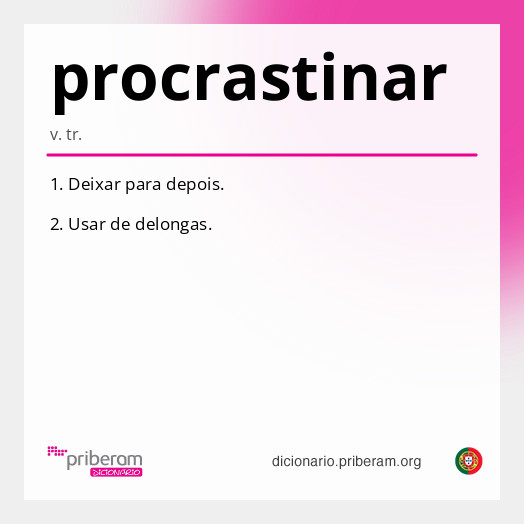 Significado de procrastinar