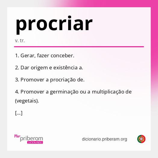 Significado de procriar