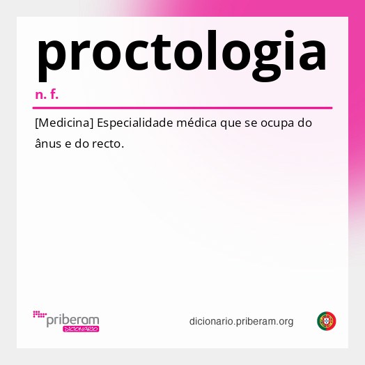 Significado de proctologia