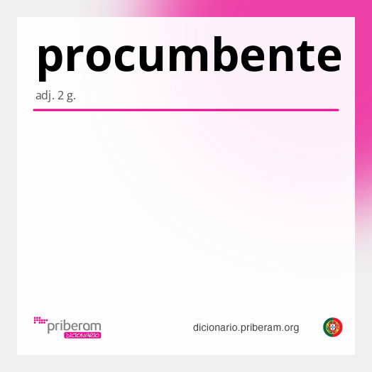 Significado de procumbente