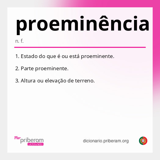 Significado de proeminência