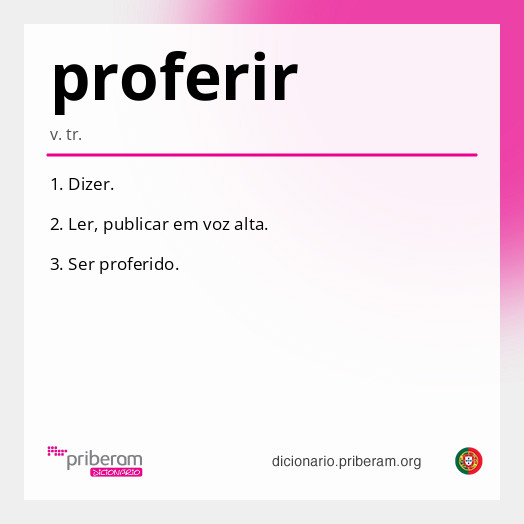 Significado de proferir