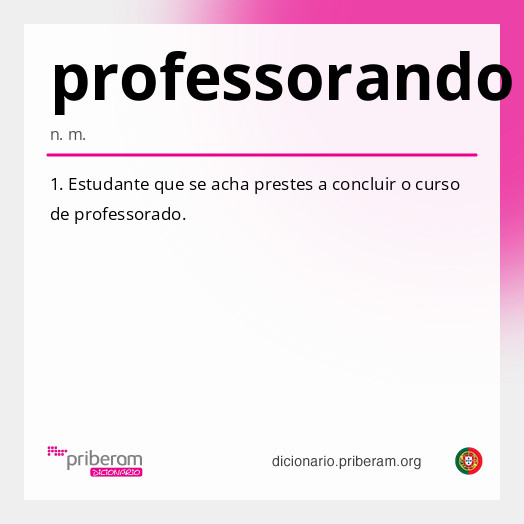 Significado de professorando