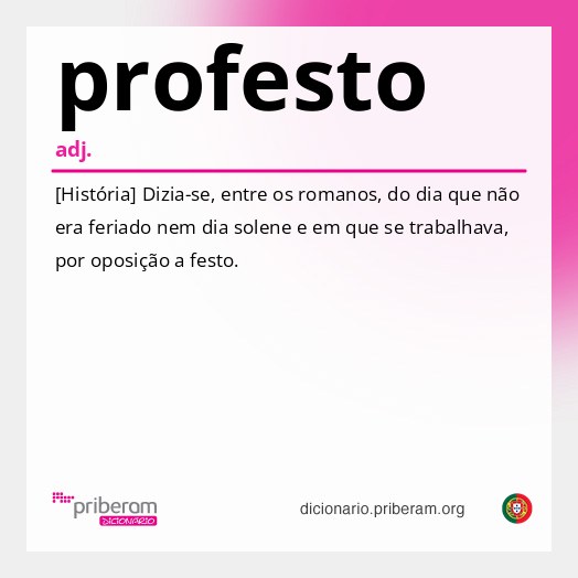 Significado de profesto