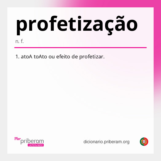 Significado de profetização