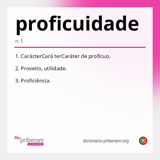Significado de proficuidade