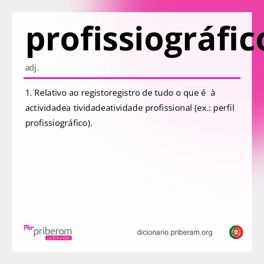 Significado de profissiográfico