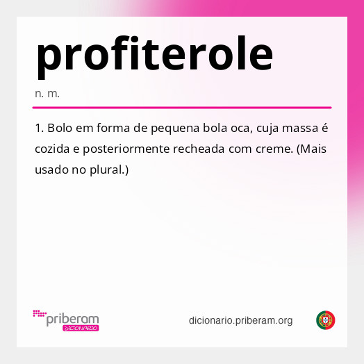 Significado de profiterole