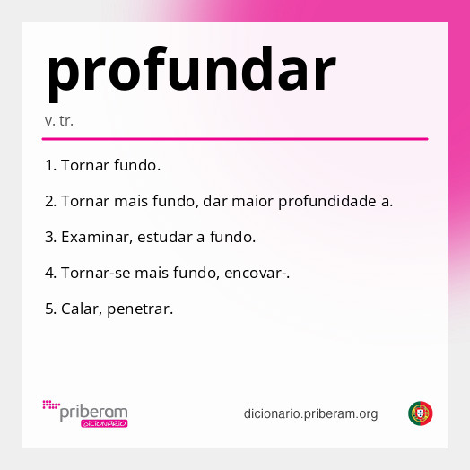 Significado de profundar