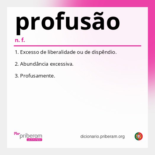 Significado de profusão