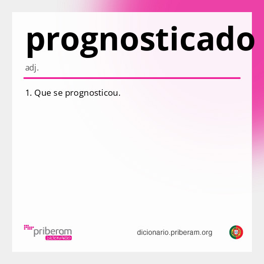 Significado de prognosticado