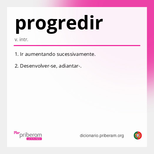 Significado de progredir