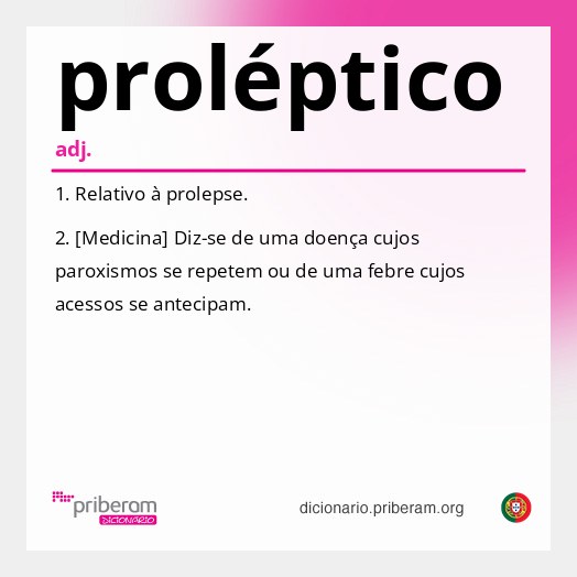 Significado de proléptico