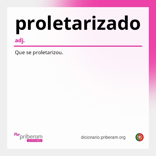 Significado de proletarizado