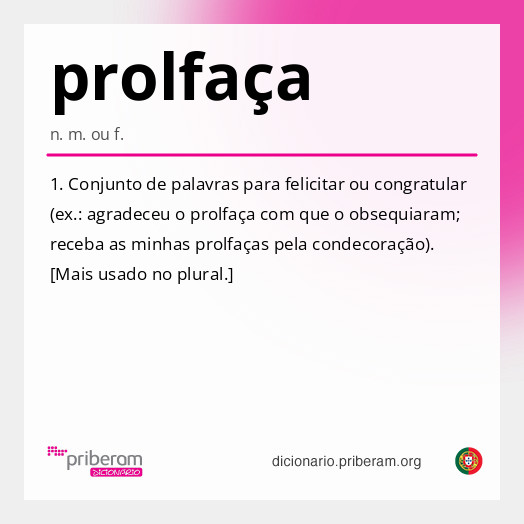Significado de prolfaça