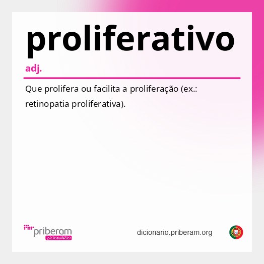 Significado de proliferativo