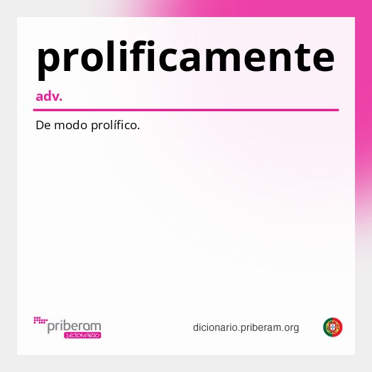 Significado de prolificamente