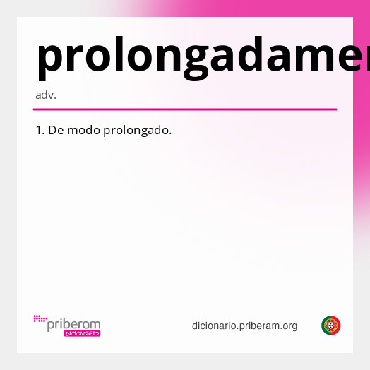Significado de prolongadamente