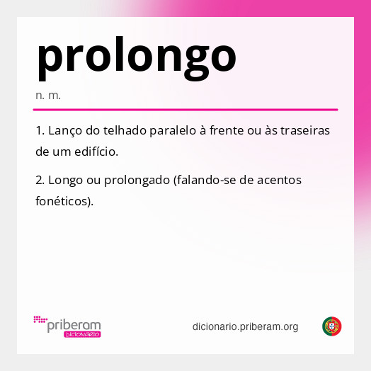 Significado de prolongo