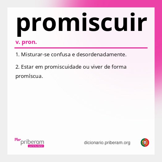 Significado de promiscuir