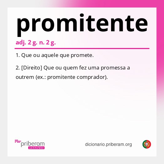 Significado de promitente