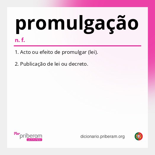 Significado de promulgação