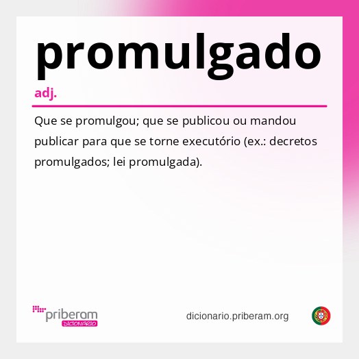 Significado de promulgado