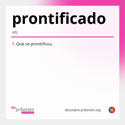 Significado de prontificado