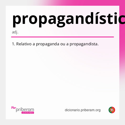 Significado de propagandístico