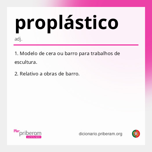 Significado de proplástico