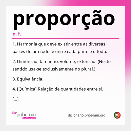 Significado de proporção