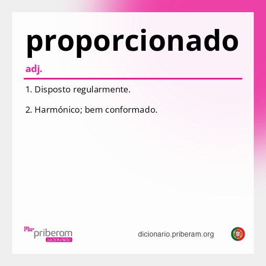 Significado de proporcionado