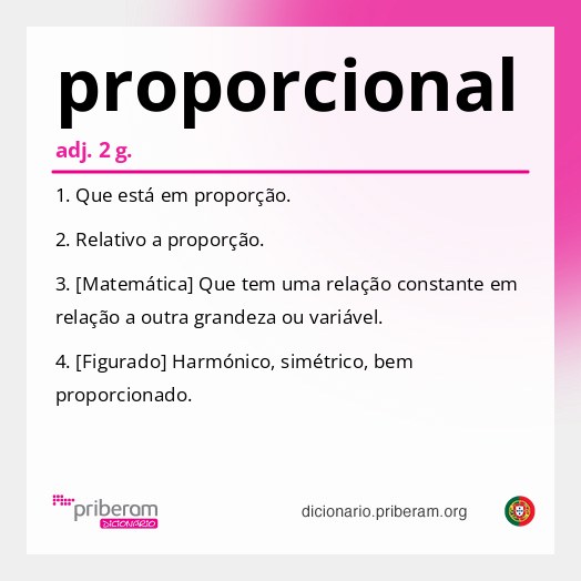 Significado de proporcional