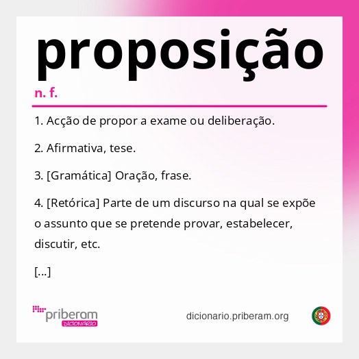 Significado de proposição